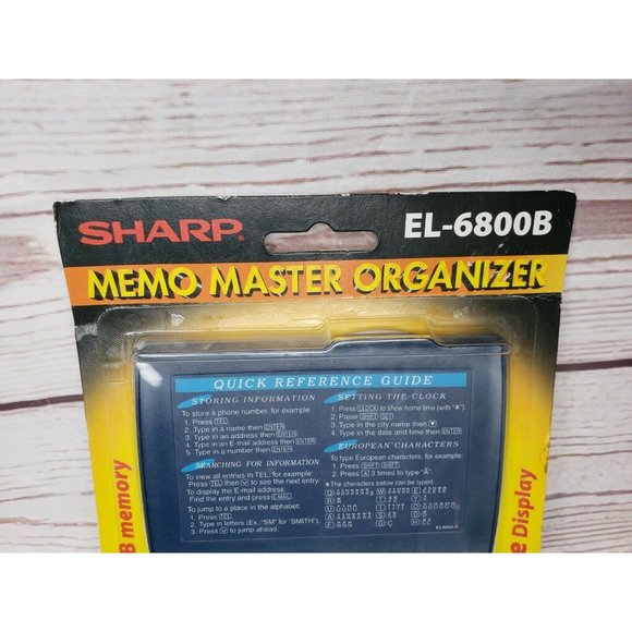 Sharp Memo Master Electronic Organizer EL-6800B 3 Line Display EL-6800B - Picture 4 of 6